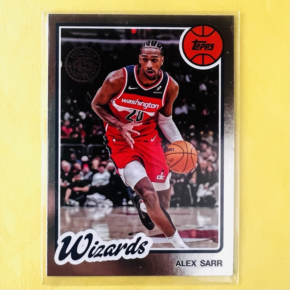2025 Topps Alex Sarr 45th Anniversary Foil Rookie Insert 80BK-23 Wizards